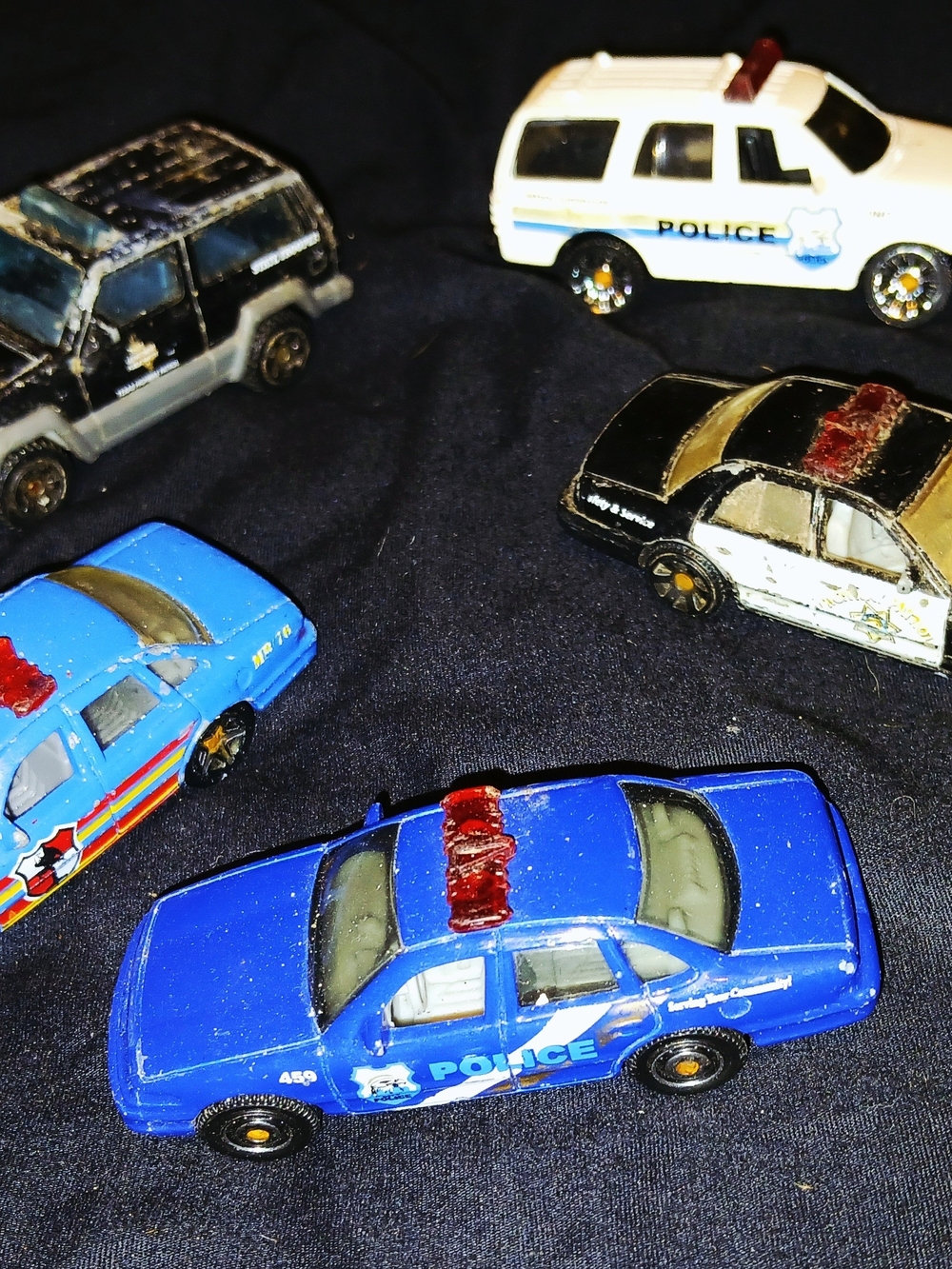 Vintage Police Matchbox Car Lot 5 Pieces